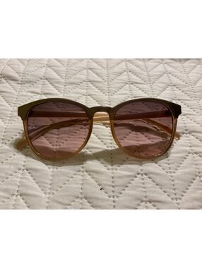 Transparent Light Brown Frame Sunglasses with Brown Lenses